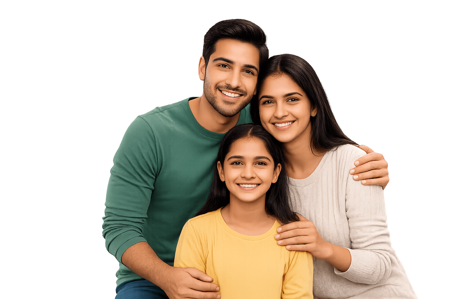Happy healthy family