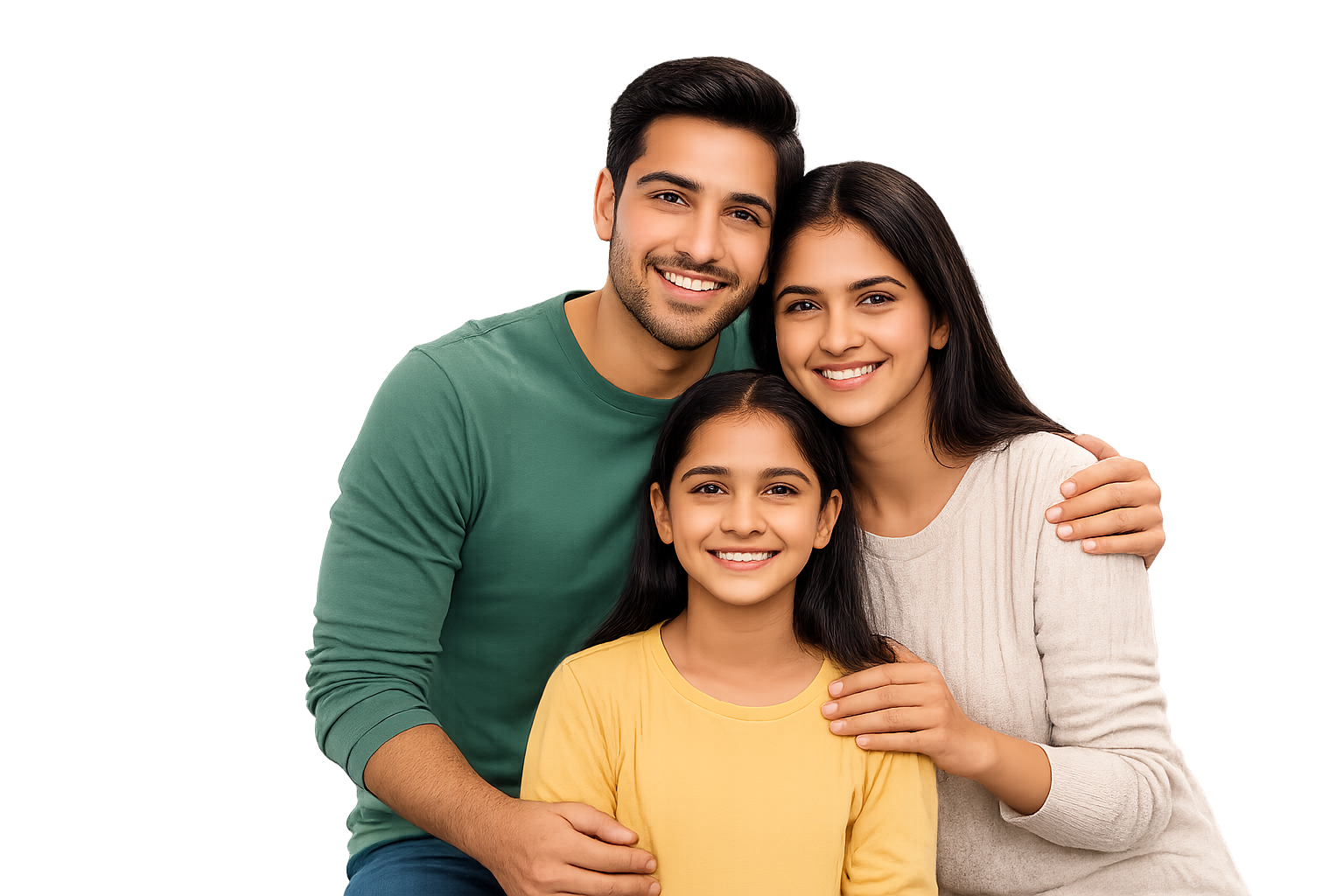 Happy healthy family
